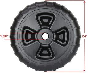 img 3 attached to Extreme Max 3005.3729 Heavy-Duty 24&#34; Plastic Roll-In Dock/Boat Lift Wheel in Black - Efficient and Durable