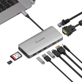 img 4 attached to 🔌 WAVLINK USB C Hub: 10-in-1 Type C Adapter Mini Docking Station with 4K HDMI, 2K VGA, Ethernet & More