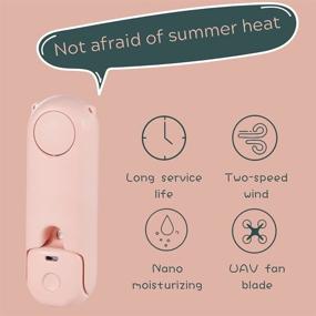 img 2 attached to Orapink Mini Handheld Fan - USB Misting Fan - Portable Pocket Desk Fans - Rechargeable - Mini Spray Hydrating Fan - Home Office Indoor Outdoor Travel - 2 Speeds