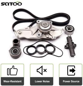 img 3 attached to 🔧 SCITOO Engine Timing Belt Kit - Compatible with 2003-2013 Acura MDX, 2005-2012 Acura RL, 2004-2008 Acura TL, 2003-2012 Honda Accord, 2005-2014 Honda Odyssey, and 2005-2014 Honda Pilot