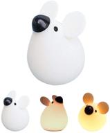 🐭 eutoria mouse night light for kids, cute silicone bedside lamp, home decor nursery lamp, dimmable led lamp logo