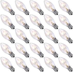 img 4 attached to 💡 25-Pack Silver 7 Watt Night Light Replacement Bulbs - E12 Socket C7 Incandescent Bulbs for Salt Lamps, Electric Window Candles, Night Lamps, and Christmas Lights.