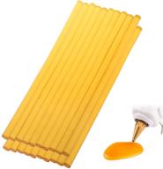 🔆 large bulk yellow hot glue sticks for glue gun - 20pcs/10.63in - versatile adhesive for kids diy, sealing, dent repair logo