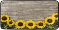 sunflowers design non slip kitchen doormats logo