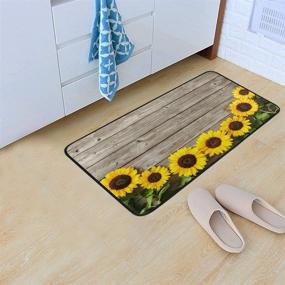 img 2 attached to Sunflowers Design Non Slip Kitchen Doormats
