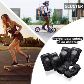 img 1 attached to 6pcs Youth/Adult Knee Pads Elbow Pads Wrist Guards Set for Skateboarding Roller Skating Inline Skating Cycling BMX Bicycle Scootering - Protective Gear Kit