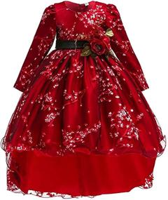 img 1 attached to 👗 Bridesmaid Wedding Dresses: Sleeveless Pageant Girls' Clothing and Dresses - Elegant and Stylish Attire for Young Wedding Entourage