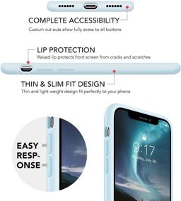 img 2 attached to OUXUL iPhone XR Case - Slim Liquid Silicone Phone Case Cover for 6.1 Inch iPhone XR, Shockproof Design with Soft Microfiber Lining - Blue Grey