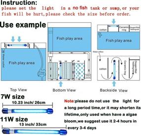 img 2 attached to 🐠 Submersible 5W UVC Aquarium Green Clean Light- Algae Clearing Lamp for Fish Tanks, Pools, Ponds, and Filtration Pumps