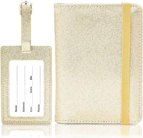 img 4 attached to 👜 Leather Glitter Passport Holder for Luggage