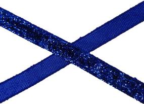 img 3 attached to 🎄 KGS Royal Blue Christmas Glitter Ribbon - 40 Yards Spool, 1 Roll/Pack