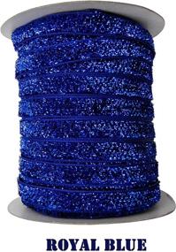 img 1 attached to 🎄 KGS Royal Blue Christmas Glitter Ribbon - 40 Yards Spool, 1 Roll/Pack