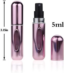 img 3 attached to Portable Mini Refillable Perfume Atomizer Bottle - Convenient Scent Pump Case for Travel - 4 Pack of 5ml Refillable Perfume Spray