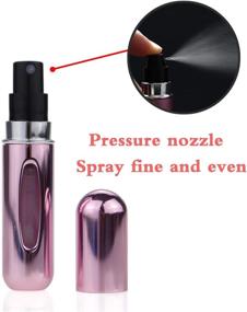 img 2 attached to Portable Mini Refillable Perfume Atomizer Bottle - Convenient Scent Pump Case for Travel - 4 Pack of 5ml Refillable Perfume Spray