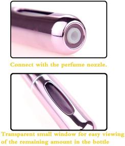img 1 attached to Portable Mini Refillable Perfume Atomizer Bottle - Convenient Scent Pump Case for Travel - 4 Pack of 5ml Refillable Perfume Spray