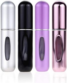 img 4 attached to Portable Mini Refillable Perfume Atomizer Bottle - Convenient Scent Pump Case for Travel - 4 Pack of 5ml Refillable Perfume Spray