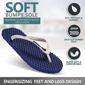 img 2 attached to 👣 Revitalize Your Feet and Boost Your Well-being with Men's Massage Flip Flops - Reflexology Footbed for Health, Pain Relief, Circulation, and Energy. Experience Relaxation, Acupressure, Plantar Fasciitis Relief, and Recovery with Anti-Slip Sole!