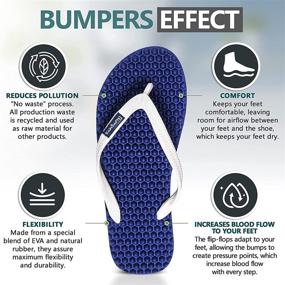 img 3 attached to 👣 Revitalize Your Feet and Boost Your Well-being with Men's Massage Flip Flops - Reflexology Footbed for Health, Pain Relief, Circulation, and Energy. Experience Relaxation, Acupressure, Plantar Fasciitis Relief, and Recovery with Anti-Slip Sole!