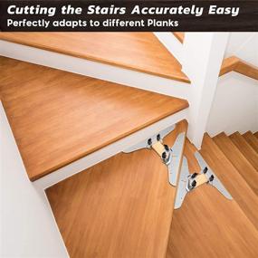 img 3 attached to 🛠️ Improve Precise Stair Cutting with Stair Tread Template Set for Colins: Replacement Steps Risers Clamp Plates, Shelf Scribe Layout Tool, and Caliper Gages
