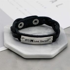 img 1 attached to Bangtan Bracelet Yourself Leather Jewelry