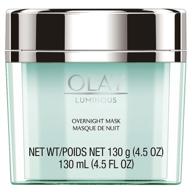 🌙 olay regenerist luminous overnight facial mask gel moisturizer, 4.5 ounce with vitamin c & e - improved packaging logo