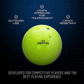 img 3 attached to 🏓 Selkirk SLK Competition Ball - 40 Hole Outdoor Pickleball Balls for Tournament Play - USAPA Approved Pickle Ball - Lime Green Pickleballs