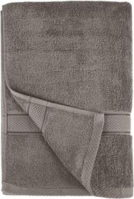 img 3 attached to 🛁 Premium Quality Grey Egyptian Cotton Bath Towel Set: Pinzon 6 Piece by Amazon Brand