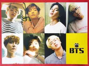 img 3 attached to 🎵 BTS Bangtan Boys Merchandise Bundle: 12 Photo Posters, Sticker Set, A3 Size Bromide, Postcard & Photocard