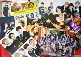 img 1 attached to 🎵 BTS Bangtan Boys Merchandise Bundle: 12 Photo Posters, Sticker Set, A3 Size Bromide, Postcard & Photocard
