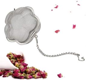 img 4 attached to 🌺 Efficient Flower Shaped Loose Leaf Tea Infuser Ball for a Perfect Tea Experience: TBWHL Stainless Steel Flower Bloom Fine Mesh Hot Tea Infuser Tea Strainer Ball, 2-Inch