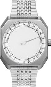 img 4 attached to Slow Jo 01 - Swiss Made 24-Hour Watch with Single-Hand - Stylish Silver Steel