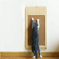 🐱 mouogo wall-mounted cat scratching post: durable sisal board for health, good behavior, and cat scratch wall board logo