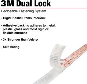 img 3 attached to 🔒 3M Dual Lock Reclosable Fastener 250 Clear, 1 in x 2 Ft - 2PK: Reliable Fastening Solution with Bonus Scotch 1406 Household Scissors