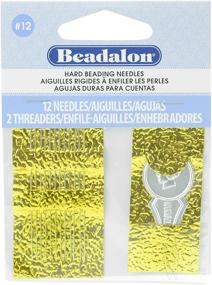 img 1 attached to 🧵 Beadalon Hard Needles #12 12 Pieces + 2 Threader: Durable Crafting Essentials for Beadwork Projects