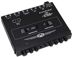 img 2 attached to 🎛️ Black Autotek 7007 Multiple Source Signal Processor: .5 Inch DIN, 2-Way, 4-Band EQ, 9 Volt Line-Driver, 2 Inputs, 3 Outputs, Master Volume Control, Subwoofer Control, Includes Bass Remote