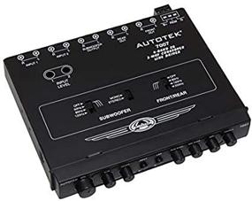 img 4 attached to 🎛️ Black Autotek 7007 Multiple Source Signal Processor: .5 Inch DIN, 2-Way, 4-Band EQ, 9 Volt Line-Driver, 2 Inputs, 3 Outputs, Master Volume Control, Subwoofer Control, Includes Bass Remote