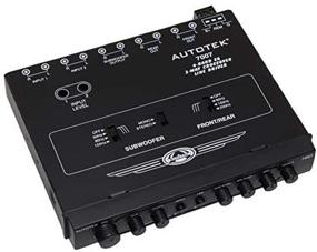 img 3 attached to 🎛️ Black Autotek 7007 Multiple Source Signal Processor: .5 Inch DIN, 2-Way, 4-Band EQ, 9 Volt Line-Driver, 2 Inputs, 3 Outputs, Master Volume Control, Subwoofer Control, Includes Bass Remote