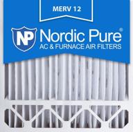 🔍 nordic pure merv 12 honeywell/lennox replacement ac furnace air filters - 20x20x5 - 2 pack logo