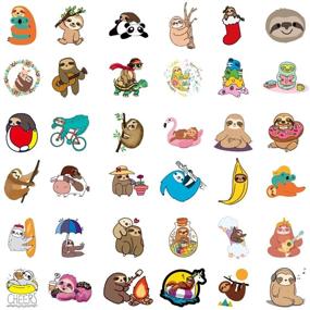 img 1 attached to 200PCS Animal Stickers for Water Bottles, Laptop, Skateboard & More - Frog, Sloth, Koala, Dinosaur Decals!