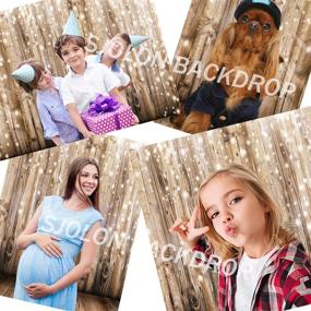 img 3 attached to Улучшите фотографии с помощью виниловой фотозадников Rustic Wood размером 5x7 футов от SJOLOON - идеально подходит для ностальгических фотосессий младенцев и новорожденных (JLT10359)