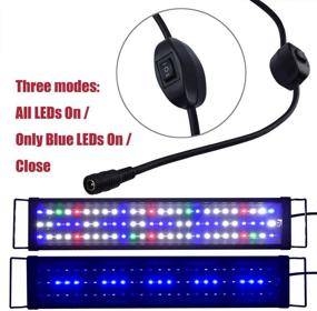 img 1 attached to 🐠 Enhance Your Aquarium with the KZKR Aquarium LED Fish Tank Light: Remote Control, Full Spectrum Blue and White Decorations Light for Freshwater Saltwater Marine Tanks (16-84 inch)