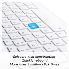 img 1 attached to XIWMIX Ultra-Slim Wireless Bluetooth Keyboard - Universal Rechargeable Bluetooth Keyboard Compatible With IPad Pro/IPad Air/IPad 9