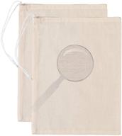 🥛 juyomox cotton cheesecloth bags - 2 pack large 14"x 12" - ideal for straining almond milk, yogurt, juice - reusable nut milk bag with easy-open drawstring - fine mesh cheese cloth strainer for kitchen use logo