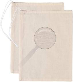 img 4 attached to 🥛 Juyomox Cotton Cheesecloth Bags - 2 Pack Large 14"x 12" - Ideal for Straining Almond Milk, Yogurt, Juice - Reusable Nut Milk Bag with Easy-open Drawstring - Fine Mesh Cheese Cloth Strainer for Kitchen Use