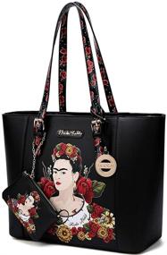 img 3 attached to Authentic Frida Leather Shopper Flower