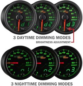 img 1 attached to 🚚 MaxTow Двойной вольтметр Volt Voltmeter Gauge - Диапазон напряжения 8-18V - Черное лицо - Зеленый светодиодный циферблат - Аналоговый и цифровой дисплей - для грузовиков - 2-1/16" 52мм