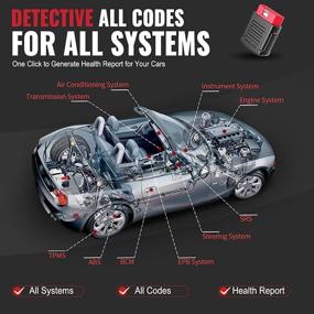 img 2 attached to Mucar BT200 OBD2 Сканер Bluetooth: Полносистемный автомобильный диагностический считыватель, совместимый с iOS и Android, сброс масла и SAS, все марки автомобилей