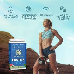 img 1 attached to 🌱 Sunwarrior Warrior Blend - Organic Vegan Plant Protein Powder: BCAAs, Pea Protein, Dairy Free & More!