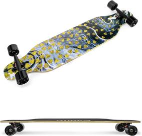 img 3 attached to 🛹 41 Inch 8 Layer Canadian Maple Drop Through Longboards for Kids Boys Girls Youths Beginners - Longboard Skateboard