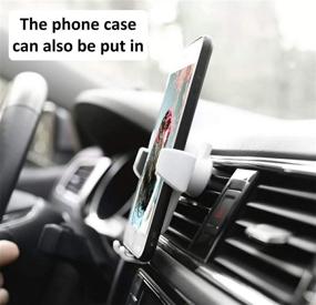 img 2 attached to 📱 T-One Car Phone Holder: Universal Cell Phone Mount for iPhone 11 Pro/X/XS/8/8 Plus/7/7 Plus/6s/6s Plus/5s, Galaxy S9/S8/S7/S6/S5, LG, Motorola, and More - White